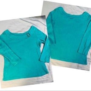 Rafaella Teal Boatneck Sweatee